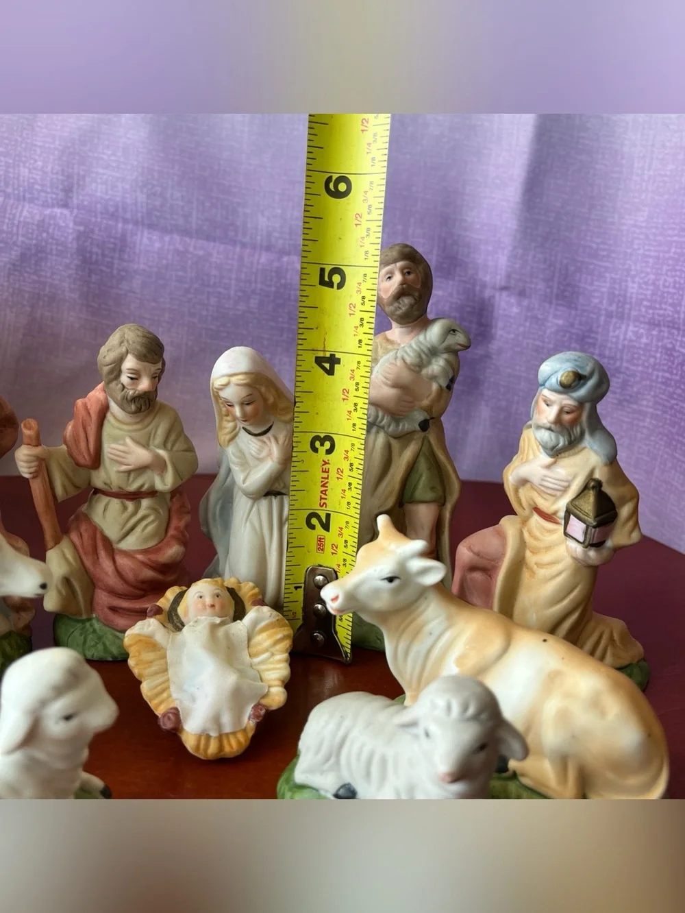 11 Piece Hand-Painted Nativity Set Baby Jesus Christmas Decoration Religious